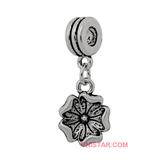 Alloy Flower Dangle European Beads PBD090 VNISTAR Alloy European Beads