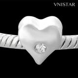 Vnistar crystal heart european beads PBD1105 PBD1105 VNISTAR Metal Charms