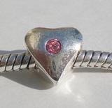 Vnistar  metal alloy crystal heart beads PBD1106 PBD1106 VNISTAR Metal Charms