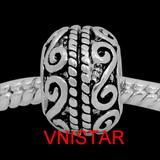 Vnistar antique silver metal european beads PBD1124 PBD1124 VNISTAR Alloy Plain Beads