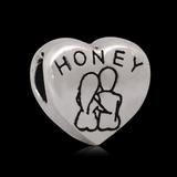 Alloy Heart Honey European Beads PBD113 VNISTAR Alloy Plain Beads