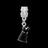 Vnistar black dress dangle charm PBD1350 PBD1350 VNISTAR Alloy European Beads