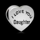 Vnistar Alloy Heart "I love you Daughter" European Beads PBD149 PBD149 VNISTAR Alloy Plain Beads