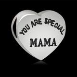 Alloy Heart "You Are Special Mama " European Beads PBD153 VNISTAR Alloy European Beads