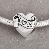 Vnistar metal i love you heart beads PBD1663 PBD1663 VNISTAR Alloy European Beads