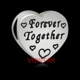 Vnistar Alloy Heart "Forever Together" European Beads PBD173 PBD173 VNISTAR Alloy Plain Beads