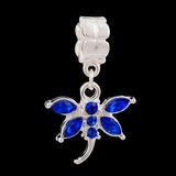 Vnistar crystal dragonfly dangle charm PBD1984 PBD1984 VNISTAR Alloy European Beads