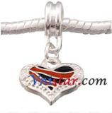 Alloy Heart Dangle European Beads PBD209 VNISTAR Alloy Dangle Charms