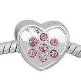 Vnistar Alloy Heart Crystal European Beads PBD238 PBD238 VNISTAR Alloy European Beads