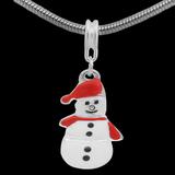 Alloy Christmas Snowman European Beads PBD249 VNISTAR Alloy Enamel Beads
