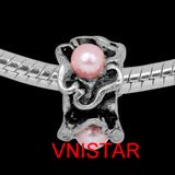 Alloy Flower European Beads PBD2630 VNISTAR Alloy European Beads