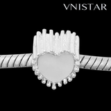 Vnistar Alloy Heart Enamel European Beads PBD3119 PBD3119 VNISTAR Alloy European Beads