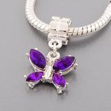 Vnistar Butterfly Dangle European Beads PBD3152 PBD3152 VNISTAR Alloy Dangle Charms