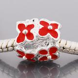 Vnistar Alloy Enamel flowers European Beads PBD3279 PBD3279 VNISTAR Alloy Enamel Beads