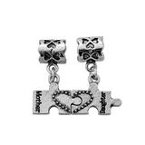 Alloy Mother and DaughterEuropean Beads PBD330 VNISTAR Alloy Dangle Charms