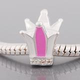 Vnistar Alloy Pink Crown European Beads PBD332-1 PBD332-1 VNISTAR Alloy Enamel Beads