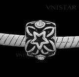 Alloy  Flower European Beads PBD3330 VNISTAR Alloy European Beads