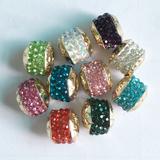 Alloy  gold plated stone  European Beads PBD340 VNISTAR Metal Charms