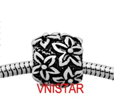 Vnistar Alloy Flowers European Beads PBD3449 PBD3449 VNISTAR Alloy Plain Beads