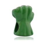 Alloy Fist Shaped Green Enamel European Beads PBD347 VNISTAR Alloy Enamel Beads