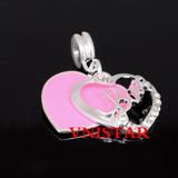 Vnistar love heart enamel dangle charm PBD3656 PBD3656 VNISTAR Alloy Dangle Charms