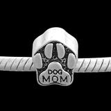 Vnistar silver plated dog mom paw european beads PBD689-1 PBD689-1 VNISTAR Alloy European Beads