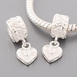 Vnistar alloy heart dangle charm bead PBD776 PBD776 VNISTAR Metal Charms