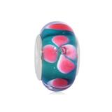 Vnistar silver plated blue and pink glass beads PGB053 PGB053 VNISTAR Copper Core Glass Beads