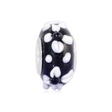 Vnistar Copper core black and white glass beads PGB095 PGB095 VNISTAR Alloy European Beads