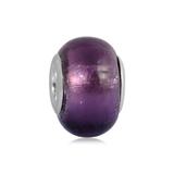 Vnistar dark puprle european glass beads PGB102-5 PGB102-5 VNISTAR Alloy European Beads