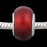 Vnistar red european glass beads PGB102-6 PGB102-6 VNISTAR Alloy European Beads