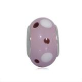 Vnistar pink european glass beads PGB148 PGB148 VNISTAR Alloy European Beads