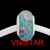 Vnistar blue european glass beads PGB318 PGB318 VNISTAR Metal Charms