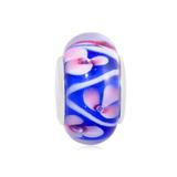 Vnistar Copper core blue and pink glass beads PGB343 PGB343 VNISTAR Alloy European Beads