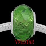 Vnistar green european glass beads PGB406 PGB406 VNISTAR Copper Core Glass Beads