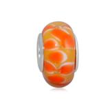 Vnistar orange european glass beads PGB499-1 PGB499-1 VNISTAR Alloy European Beads