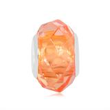 Vnistar Copper core orange faceted glass beads PGB510-8 PGB510-8 VNISTAR Alloy European Beads