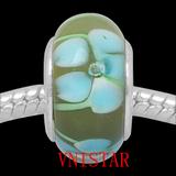 Vnistar green european glass beads PGB536 PGB536 VNISTAR Copper Core Glass Beads