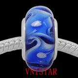 Vnistar blue european glass beads PGB539 PGB539 VNISTAR Copper Core Glass Beads