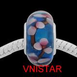 Vnistar blue european glass beads PGB556 PGB556 VNISTAR Copper Core Glass Beads