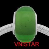 Vnistar plain green glass beads PGB609 PGB609 VNISTAR Alloy European Beads