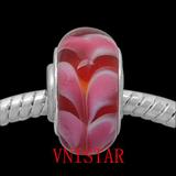 Vnistar Copper core red glass beads PGBW007 PGBW007 VNISTAR Alloy European Beads