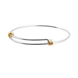 1.6mm Steel DIY Bangle,Two Tone PJ022 VNISTAR Bangles