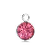 Steel Birthstone Charm,7mm PJ029-4 VNISTAR Stainless Steel Accessories