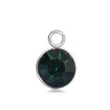 Steel Birthstone Charm,7mm PJ029-5 VNISTAR Jewellery