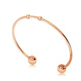 Rose Gold Plated Bangle PJ031 VNISTAR Stainless Steel DIY Bangles