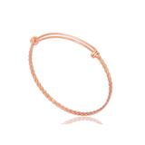 Rose Gold Plated Bangle PJ036 VNISTAR Stainless Steel DIY Bangles