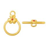 Gold Plated Flower OT Toggle PJ038-3 VNISTAR Accessories