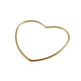Stainless Steel DIY Gold Plated Heart Banlges PJ061 VNISTAR DIY Bangles For Charms