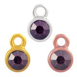 Stainless Steel Birthstone Charms PJ160-2 VNISTAR Metal Charms